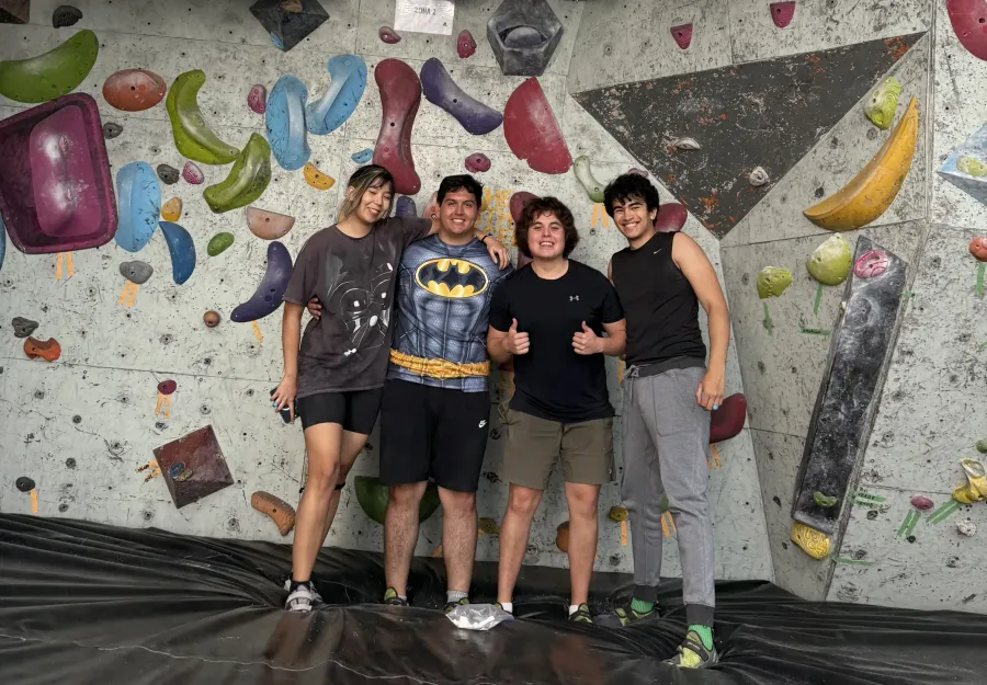 Bouldering with friends