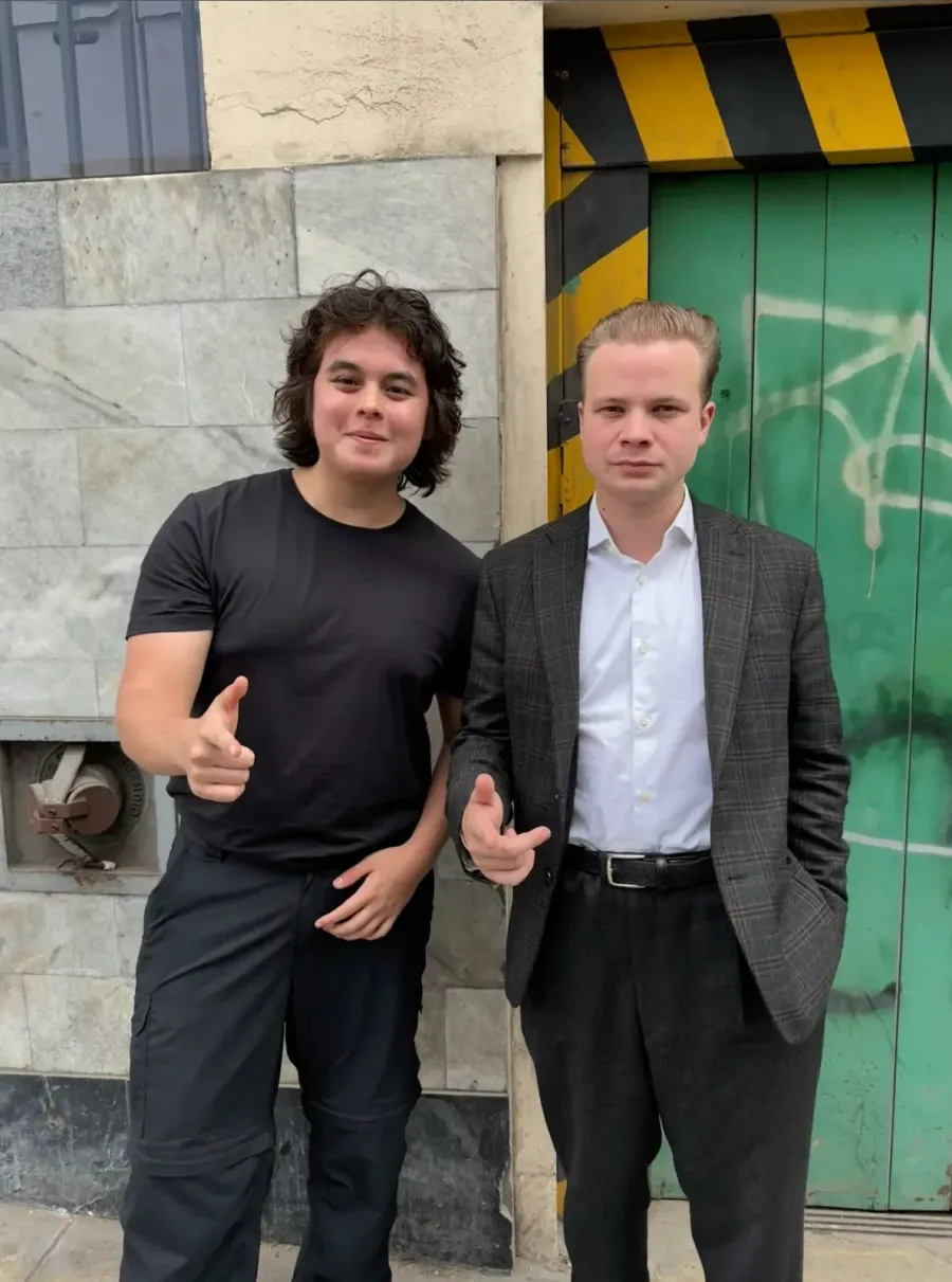 With Geordie Greep — one of my favourite artists