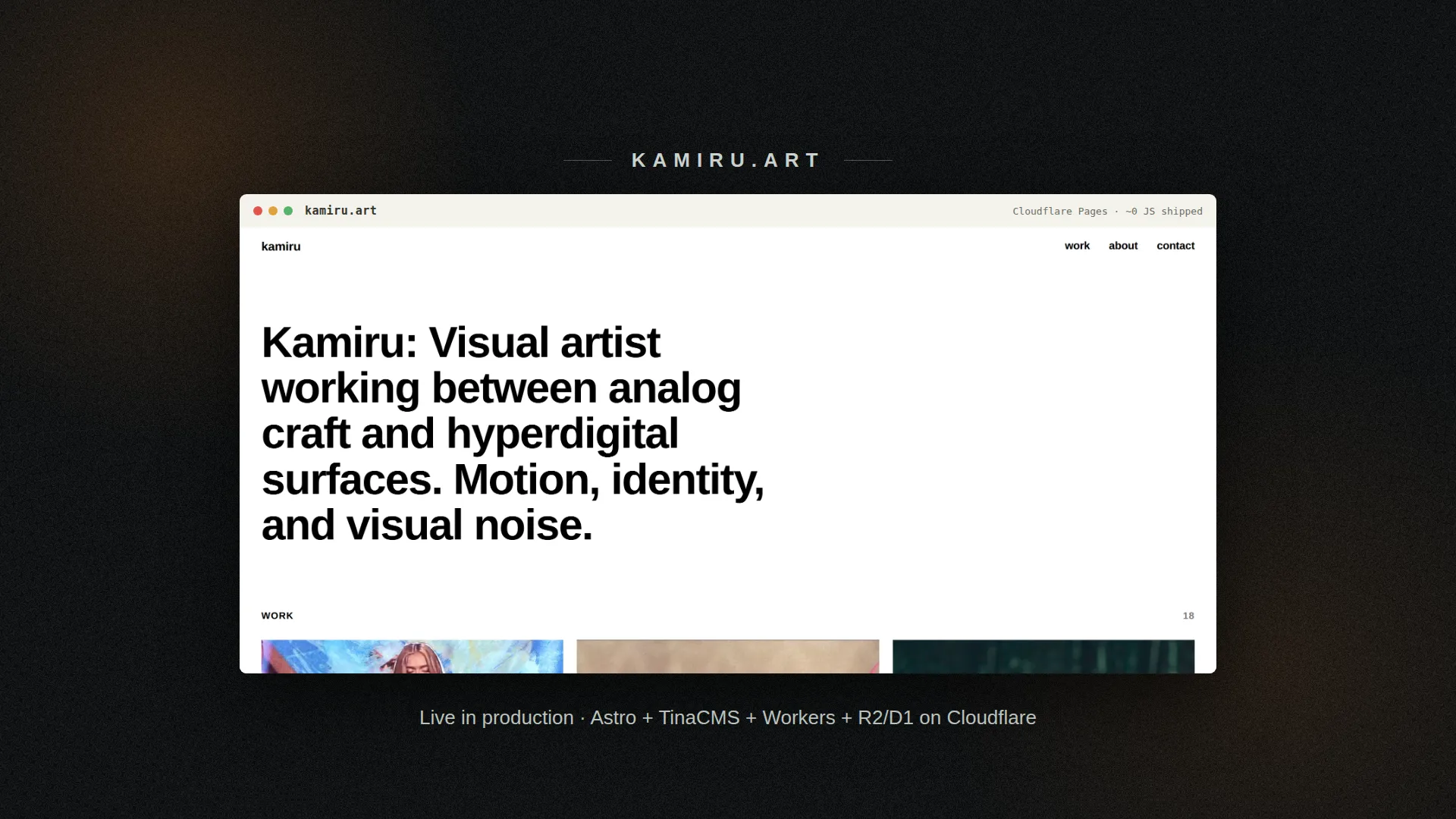 kamiru.art, main visual